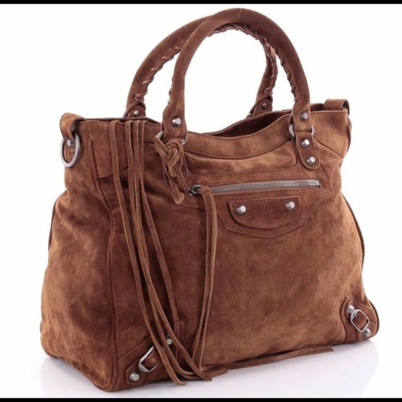 Balenciaga Handbags - 100% Authentic brown suede Balenciaga Velo bag